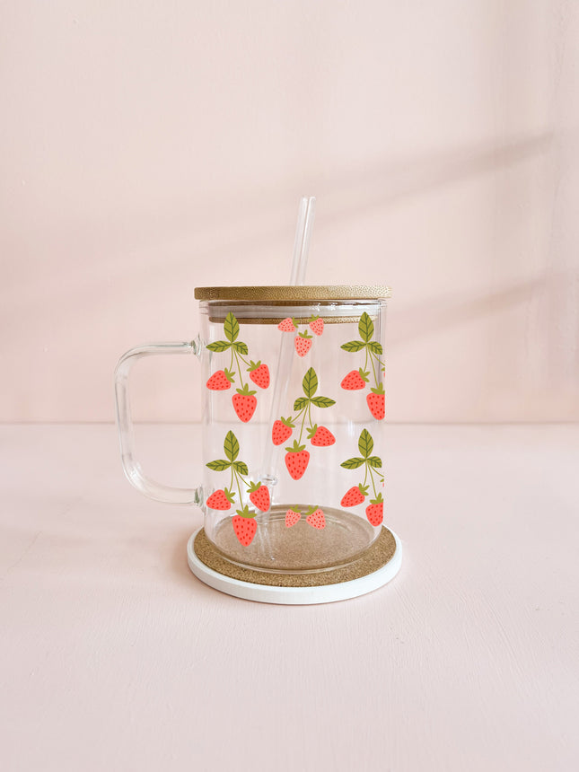 Tasse boho 17oz - Fraises du Québec