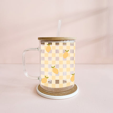 Tasse boho 17oz - Gingham citrons