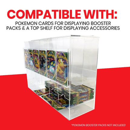 EVORETRO Card Dispenser Pokémon Booster Pack 6-Slot Acrylic Display Dispenser