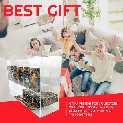 EVORETRO Card Dispenser Pokémon Booster Pack 6-Slot Acrylic Display Dispenser