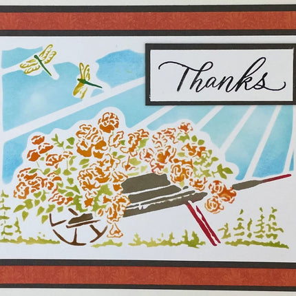 The Crafters Workshop A2 Layered Happy Wheelbarrow