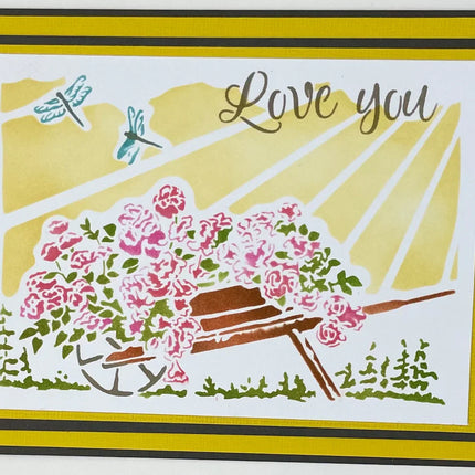 The Crafters Workshop A2 Layered Happy Wheelbarrow