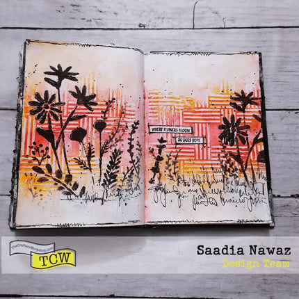 The Crafters Workshop 6x6 Stencil Summer Meadow