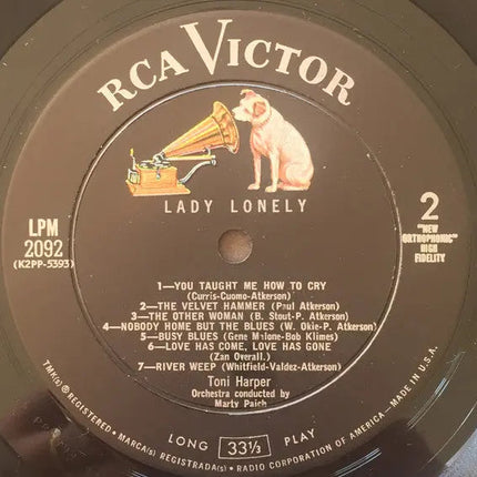 Toni Harper ‎– Lady Lonely - 1959 Mono Original