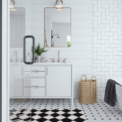 Trestres Checkered Black & Ivory Rug