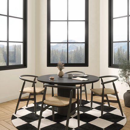 Trestres Checkered Black & Ivory Rug