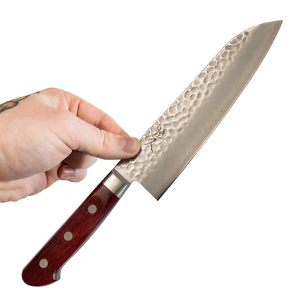 Tsunehisa Tsuchime Santoku 180 mm (Red Handle)