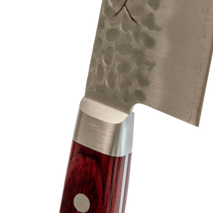 Tsunehisa Tsuchime Santoku 180 mm (Red Handle)