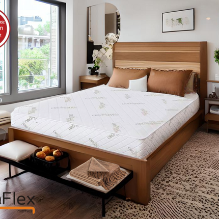 UltraFlex EcoZen- Medium Firm Reversible, CertiPUR-US® Certified Foam, Organic Bamboo Cover, Pressure Releiving, Cooling Gel Infused, Eco-Friendly Mattress ( Made In Canada )