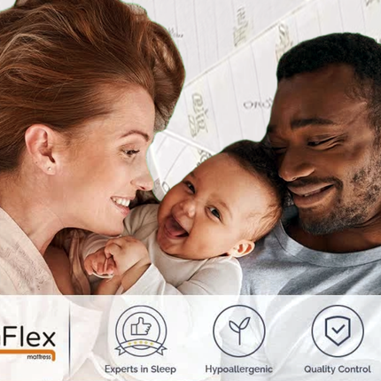 UltraFlex EcoZen- Medium Firm Reversible, CertiPUR-US® Certified Foam, Organic Bamboo Cover, Pressure Releiving, Cooling Gel Infused, Eco-Friendly Mattress ( Made In Canada )