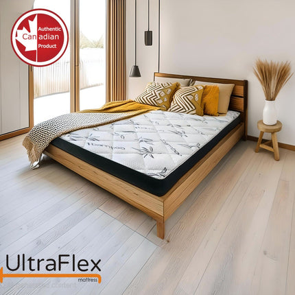 UltraFlex DreamEasy - Canadian-Made Medium Firm Gel Infused Comfort with Quilted Top, Pressure Relief, Cooling Technology, Bamboo Cover, CertiPUR-US® Certified Foam (Made in Canada)