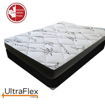 UltraFlex DreamEasy - Canadian-Made Medium Firm Gel Infused Comfort with Quilted Top, Pressure Relief, Cooling Technology, Bamboo Cover, CertiPUR-US® Certified Foam (Made in Canada)