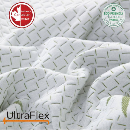 UltraFlex EasySleep- Canadian-Made Medium Firm Gel Infused Reversible Comfort With Pressure Relief, Cooling Technology, Bamboo Cover, CertiPUR-US® Certified Foam Eco-Friendly Mattress (Made in Canada)