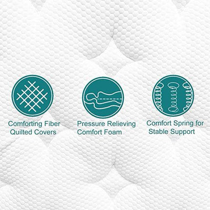 UltraFlex JOY -Orthopedic, Coiled Innerspring Comfort layer Foam Encased, Eco-friendly Hybrid Mattress (Made in Canada)