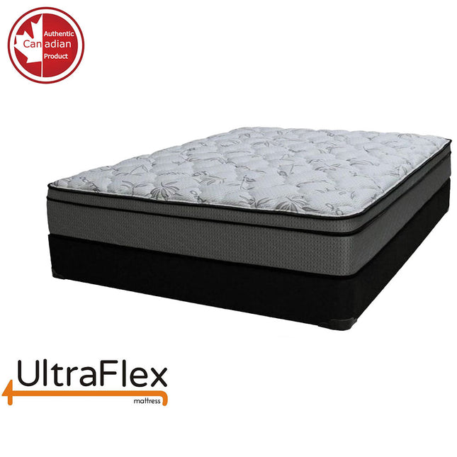 UltraFlex DYNASTY- Firm Orthopedic Spinal Care, Posture Support, Pressure Relief & Cooler Sleep, Natural Heavy-Duty and High-Density Foam, Eco-Friendly Mattress (Made in Canada) With Water Proof Mattress Protector