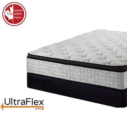 UltraFlex OASIS- 12” Hybrid Orthopedic Eurotop, Spinal Care Pocket Coil, Premium High Density Foam Encased, Pressure Relieving Comfort Foam and HDcoil Pocketed, Eco-Friendly Mattress (Made in Canada)