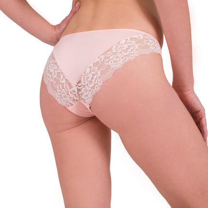 3-Pack Women’s Cotton Lace Back Panties – Soft Stretch Bikini Briefs with Elegant Trim