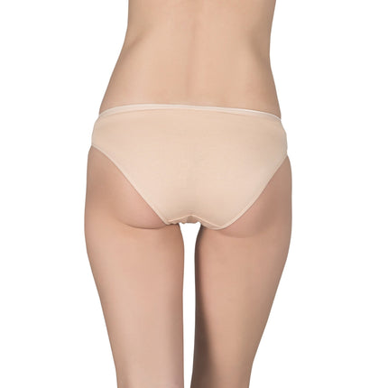 Women’s Cotton-Modal Bikini Panties – 3-Pack in Black, Nude & White – Seamless Fit, Breathable Comfort