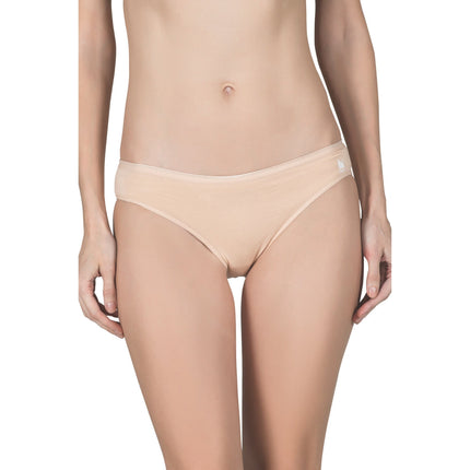 Women’s Cotton-Modal Bikini Panties – 3-Pack in Black, Nude & White – Seamless Fit, Breathable Comfort