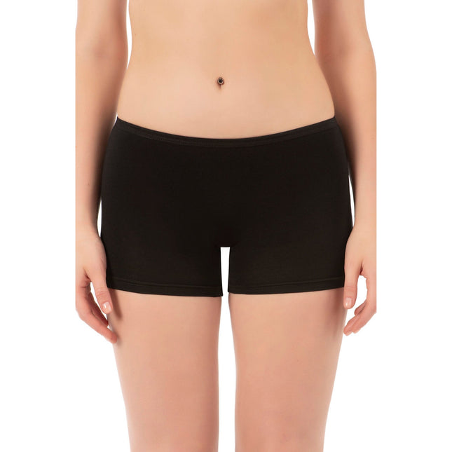 Women's Cotton Boxer Briefs 3-Pack – White, Nude & Black | Soft, Breathable, Full-Coverage Underwear