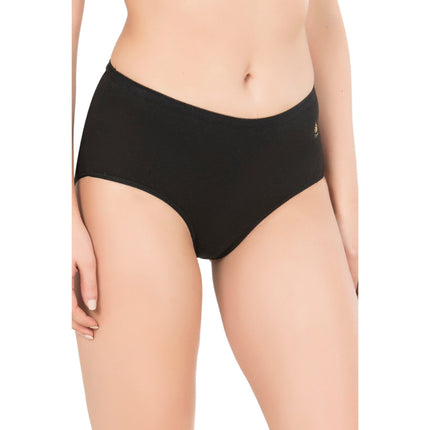 Women’s High-Waist Modal Cotton Panties – 3-Pack Seamless, Breathable, Full-Coverage Briefs (Black, Skin, White)