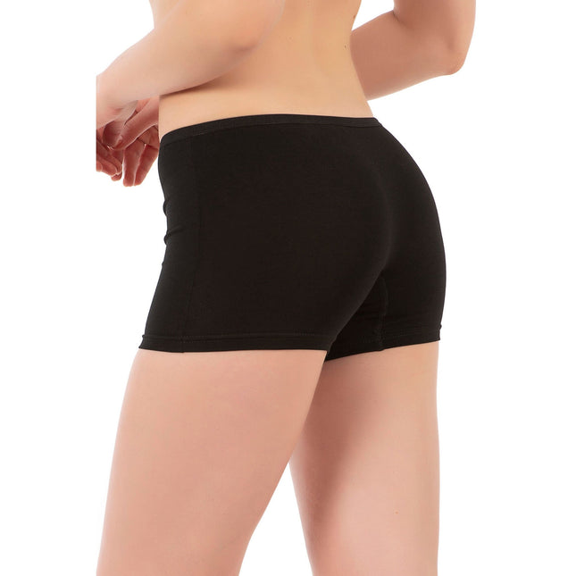 Women's Cotton Boxer Briefs 3-Pack – White, Nude & Black | Soft, Breathable, Full-Coverage Underwear