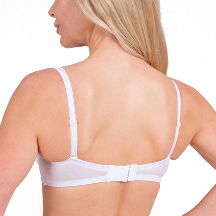 Women’s Lace Underwire Bra – Full-Coverage, Adjustable Straps & Breathable Floral Lingerie (Black, White, Nude)