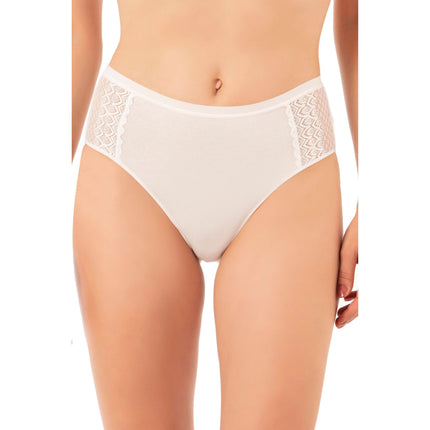 3-Pack Women’s Cotton Modal High-Leg Briefs – Lace Side Panel Underwear Set