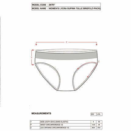 7-Pack Women’s Cotton Bikini Panties with Mesh Waist – Stretch Slip Brief Underwear Set