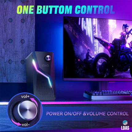 LDAS Computer Speakers for Desktop Monitor, USB/USB-C Powered PC Speakers