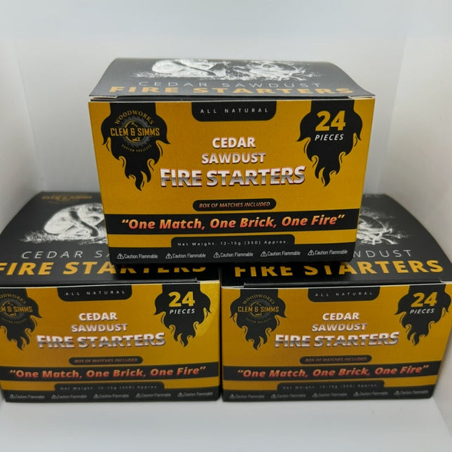 Cedar Fire Starters – 3 Box Bundle - Free Shipping (Collective Retailer Exclusive)