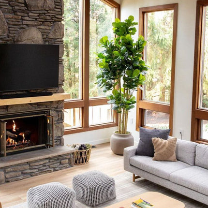 Dante Artificial Fiddle Leaf Potted Plant 10'