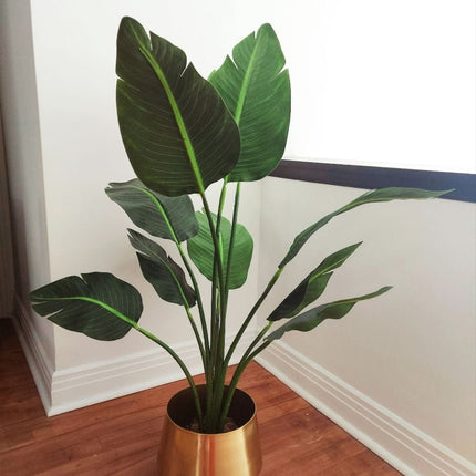 Boho Artificial Bird Of Paradise Potted Plant 43''