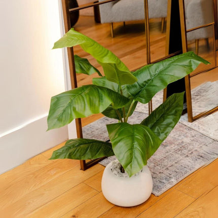 Moka Artificial Spathiphyllum Leaf Potted Plant (Multiple Sizes)