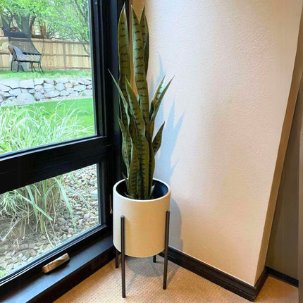 Milo Artificial Snake Sansevieria Dark Green Potted Plant (Multiple Sizes)