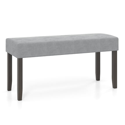 Upholstered Entryway Bench for End of Bed with Padded Seat-Gray
