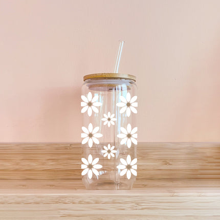 Verre boho - fleurs de lune