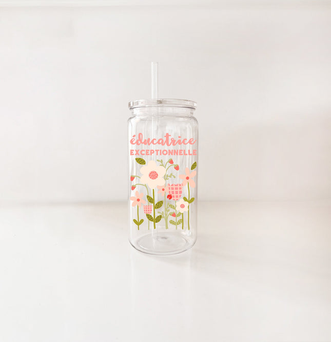 Verre en plastique 16oz - enseignante & éducatrice