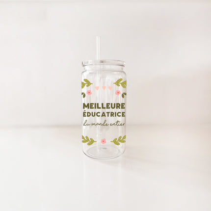 Verre en plastique 16oz - enseignante & éducatrice