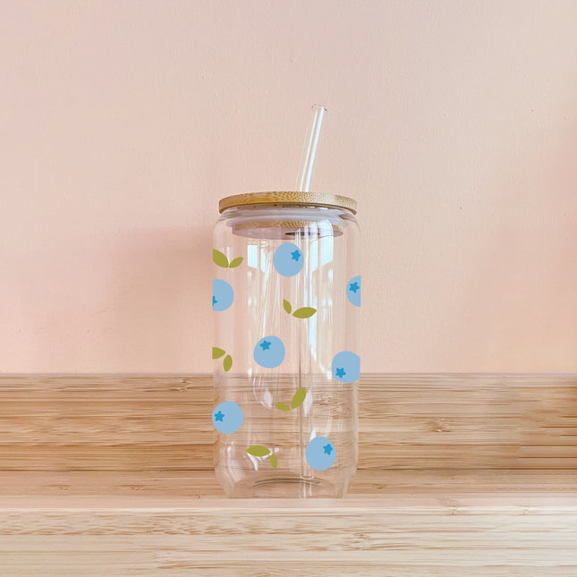 Verre boho - bleuets