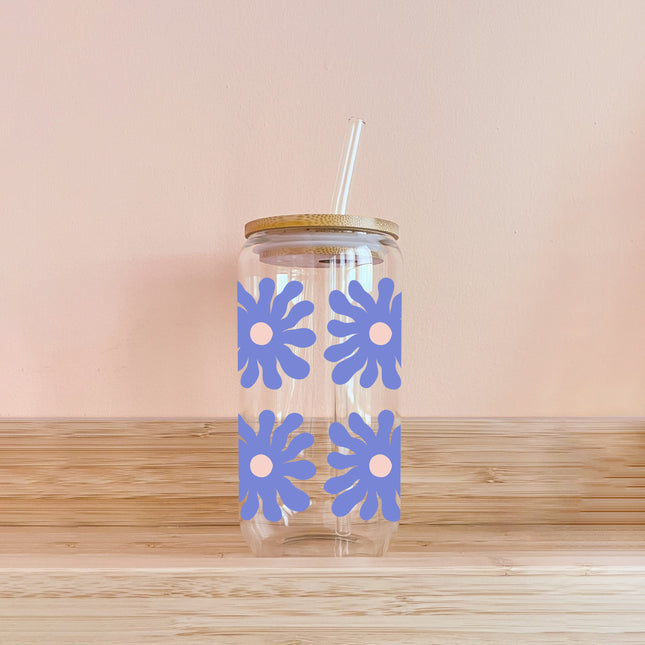 Verre boho - bleu vintage