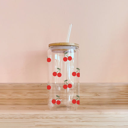 Verre boho - petites cerises