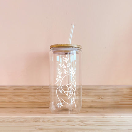 Verre boho - maman line art