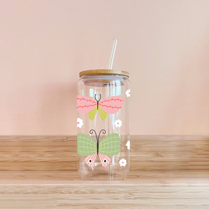 Verre boho - papillons