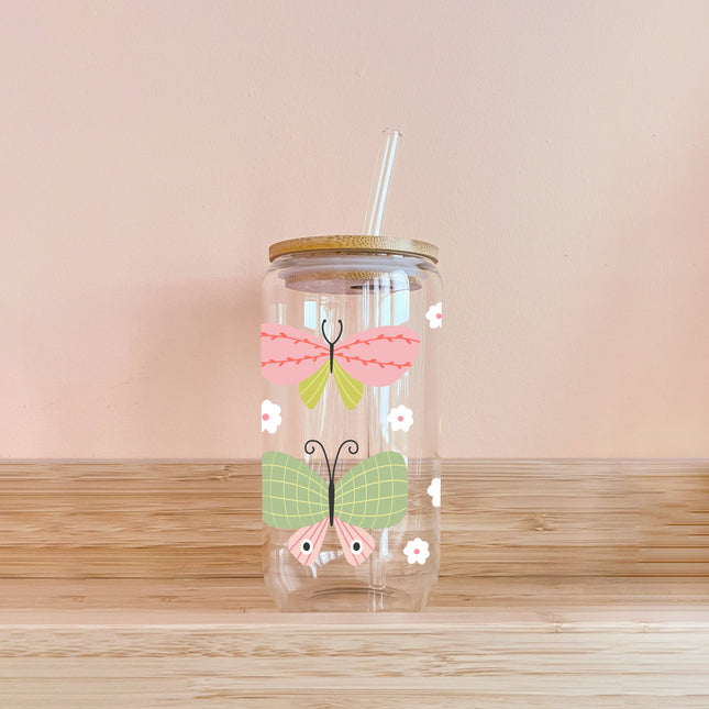 Verre boho - papillons