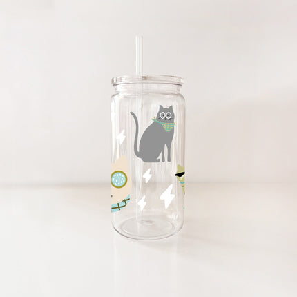 Verre en plastique - Chats sauge