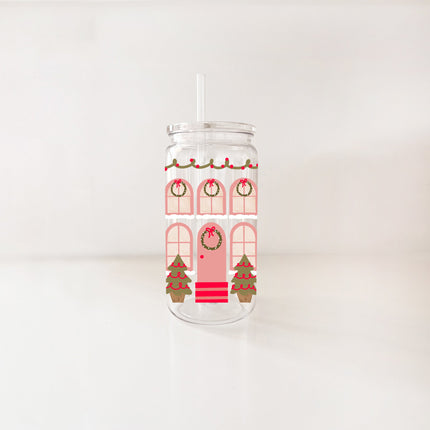 Verre en plastique 16oz - Façade festive