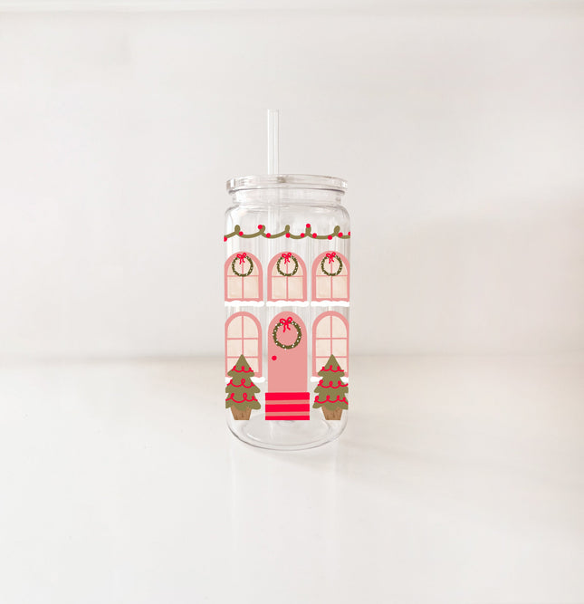 Verre en plastique 16oz - Façade festive