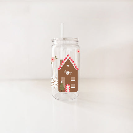 Verre en plastique 16oz - Maisons pain d'épices