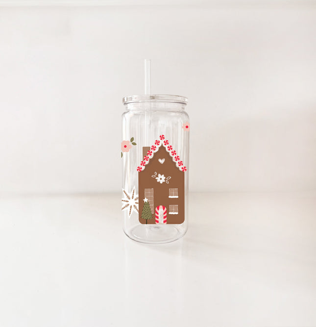 Verre en plastique 16oz - Maisons pain d'épices